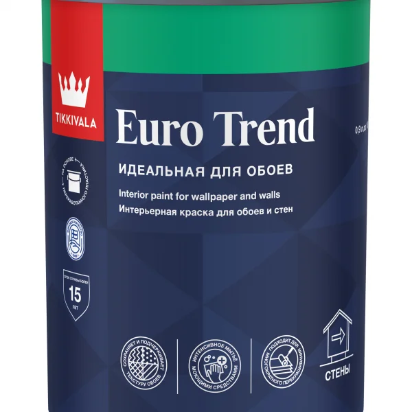 Tikkivala EURO TREND A краска для обоев матовая 0,9 л