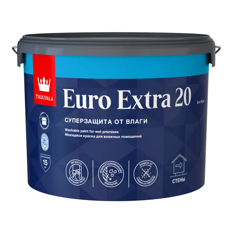 Tikkivala EURO EXTRA 20 C п/мат краска 9 л