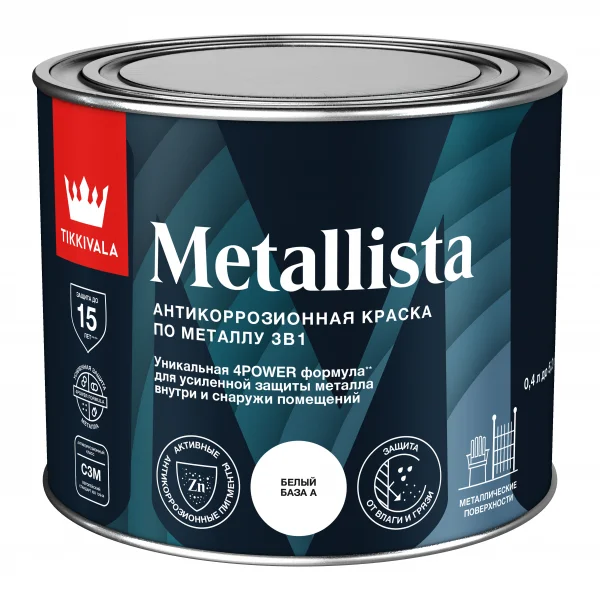 Tikkivala METALLISTA A краска по ржавчине  гл 0,4л