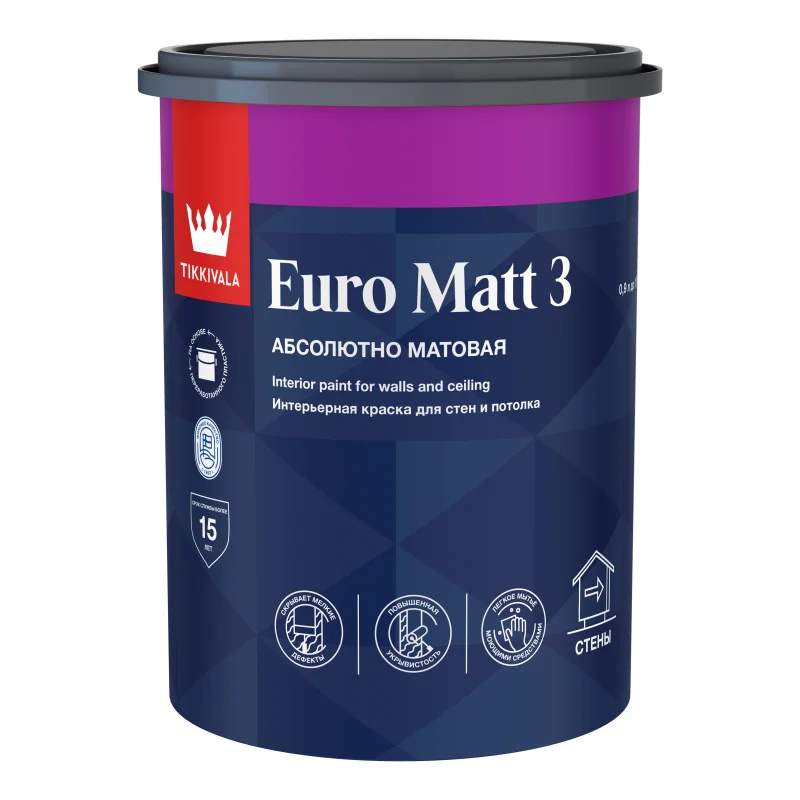 Tikkivala EURO MATT 3 А  краска 0,9 л