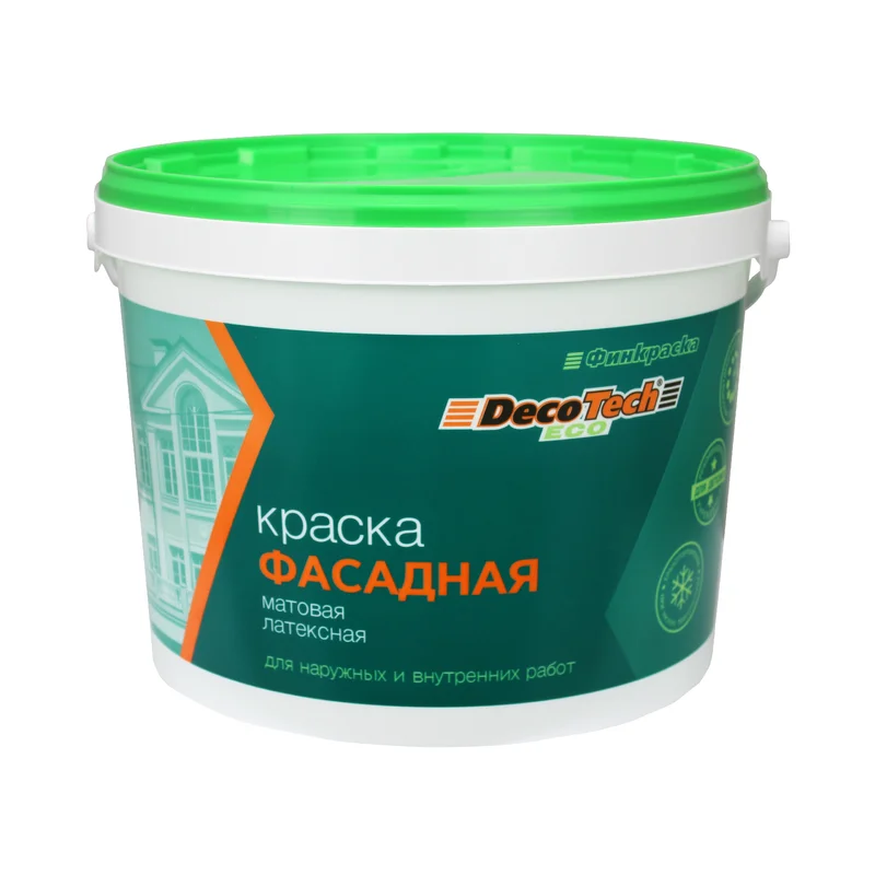 DecoTech Eco Краска в/д фасадная 14кг