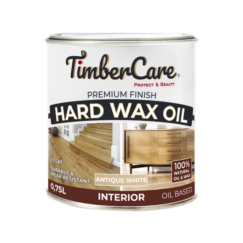 350067 Защитное масло TimberCare Hard Wax Oil (цвет античный белый) 0,75 л