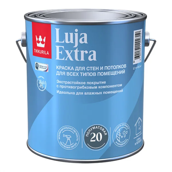 Tikkivala LUJA EXTRA  A 20 п/мат. экстра-стойкая краска 0,9 л
