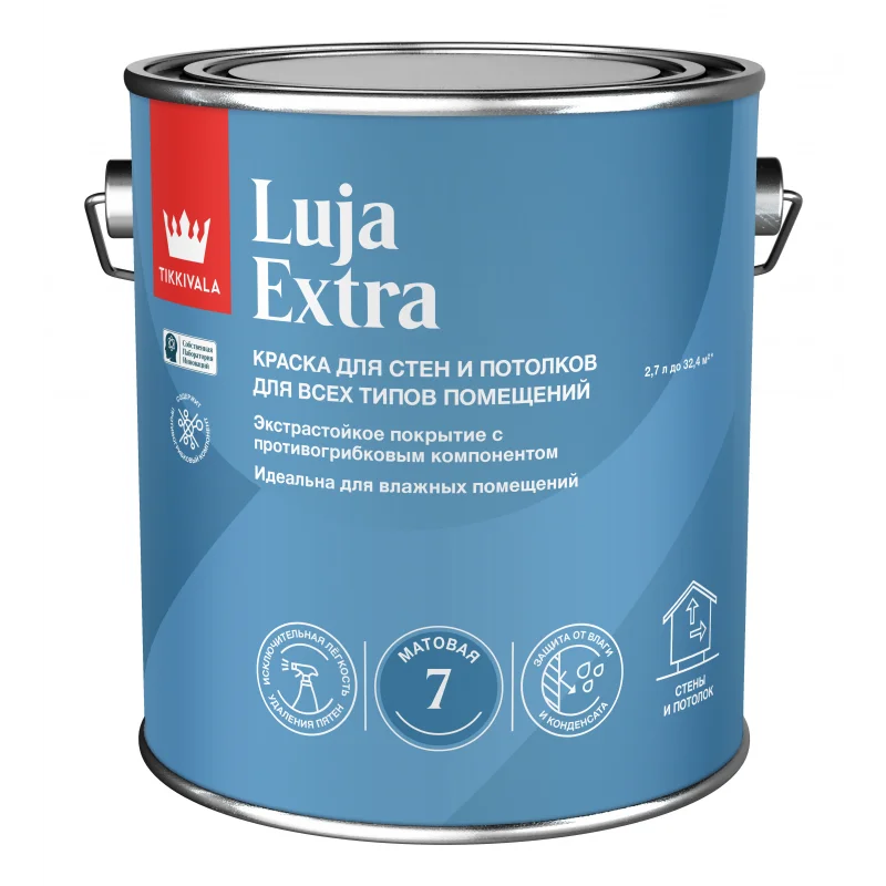 Tikkivala LUJA EXTRA  A 7 мат. экстра-стойкая краска 2,7 л