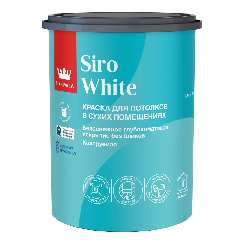 Tikkivala SIRO WHITE A гл/мат. краска 0,9 л