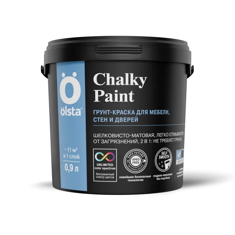 OLSTA CHALKY PAINT краска для мебели и дверей А 0,9л