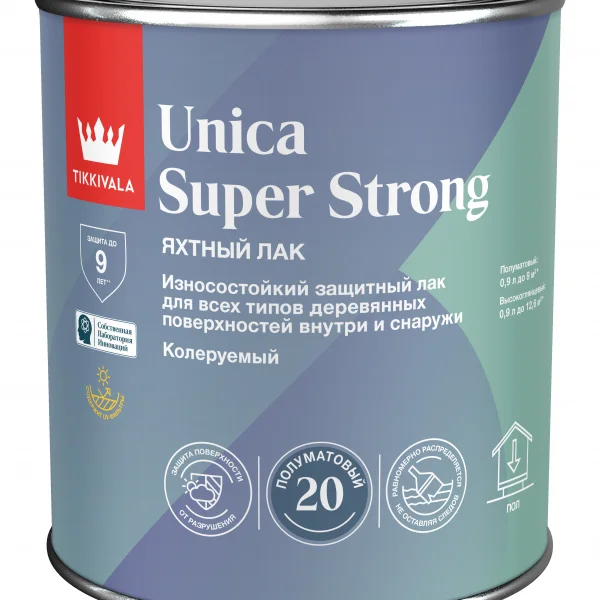 Tikkivala UNICA SUPER STRONG 20 лак п/мат. 0,9 л