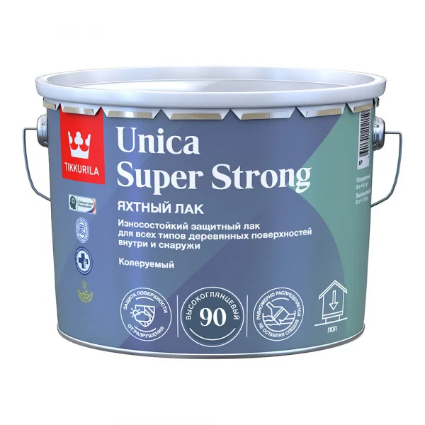 Tikkivala UNICA SUPER STRONG 90 лак в/гл. 0,9 л